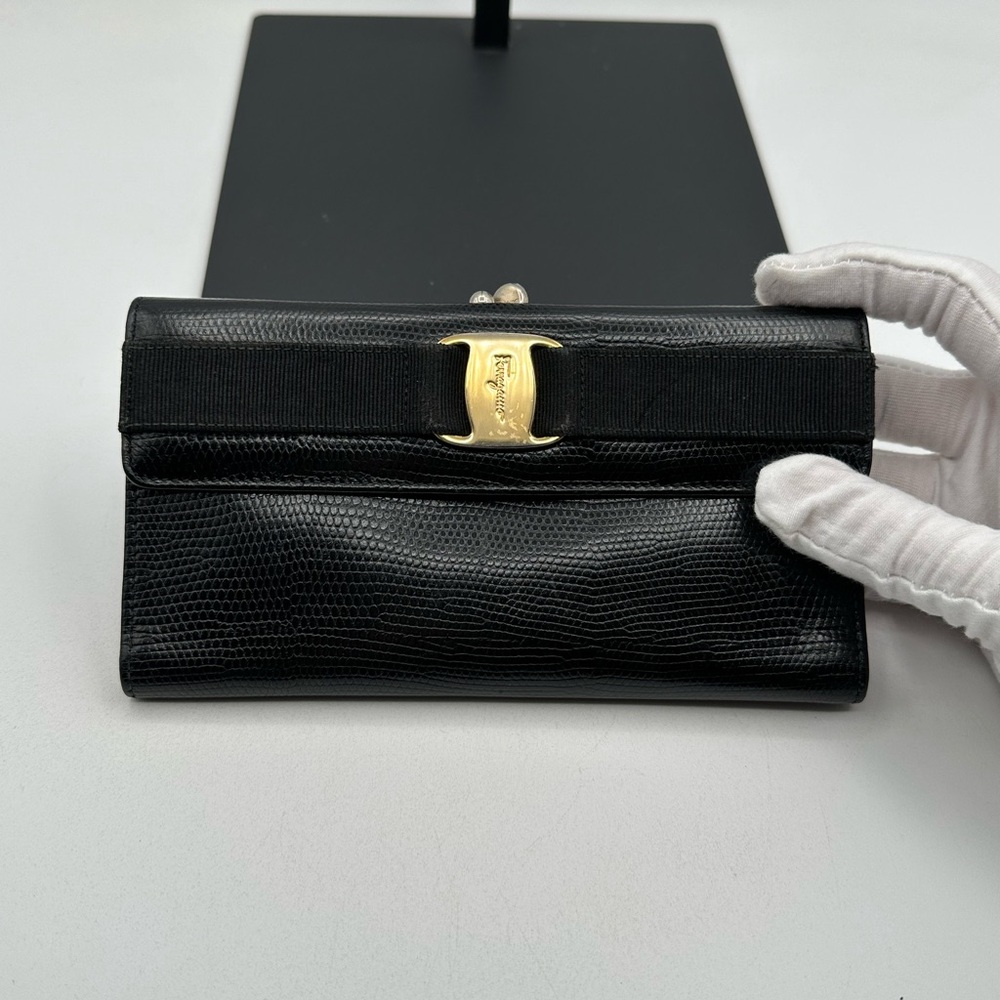 Salvatore Ferragamo Pebbled Leather Wallet